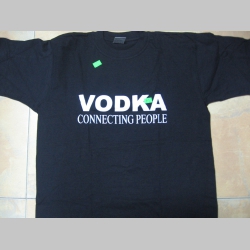 Vodka - Connecting People čierne pánske tričko 100%bavlna 